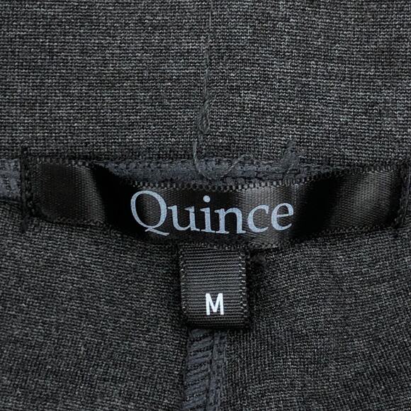 Quince Womens Size M Pants Ultra Stretch Ponte Knit Straight Leg Charcoal Gray - Picture 9 of 11